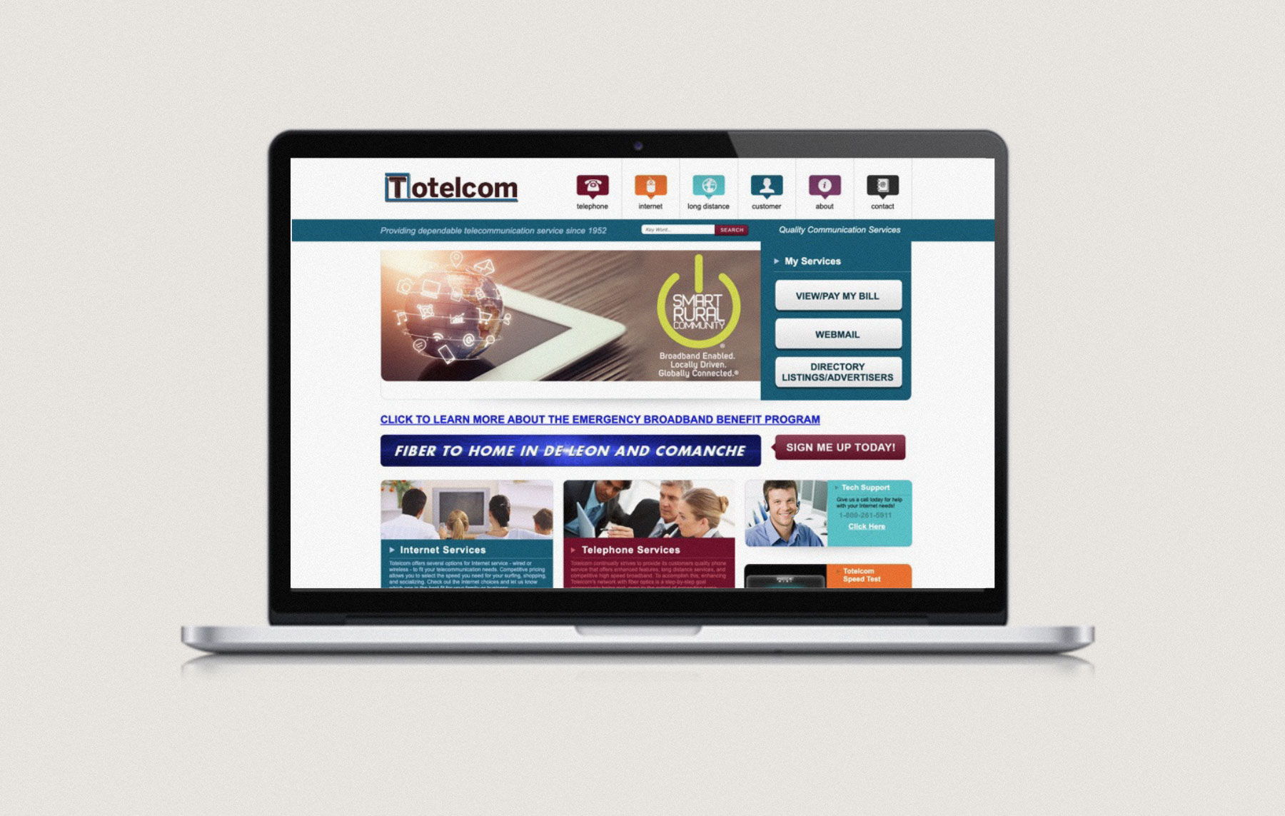 Totelcom old site design